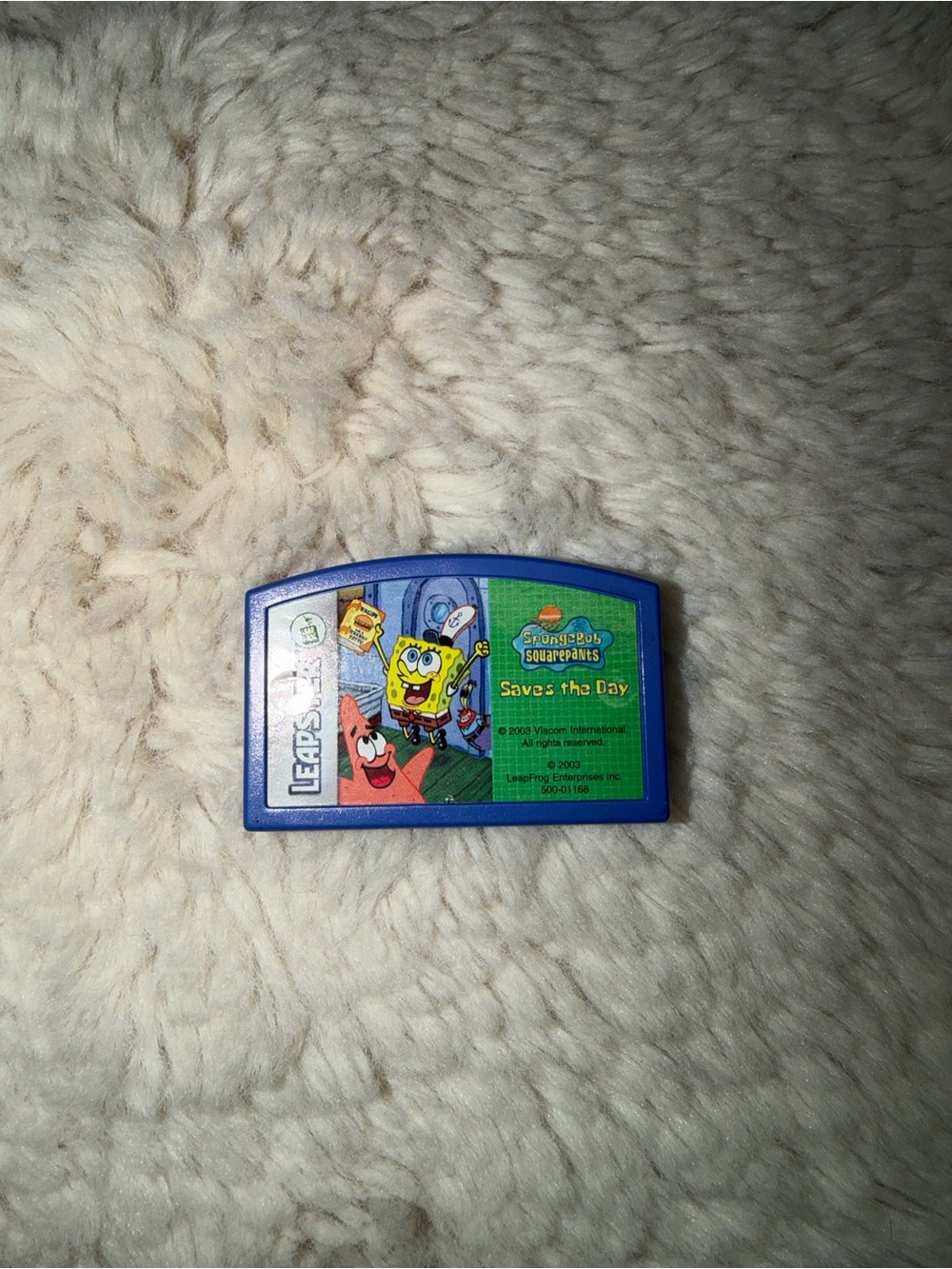 Leapfrog leapster SpongeBob Saves the Day Game Cartridge - Blue